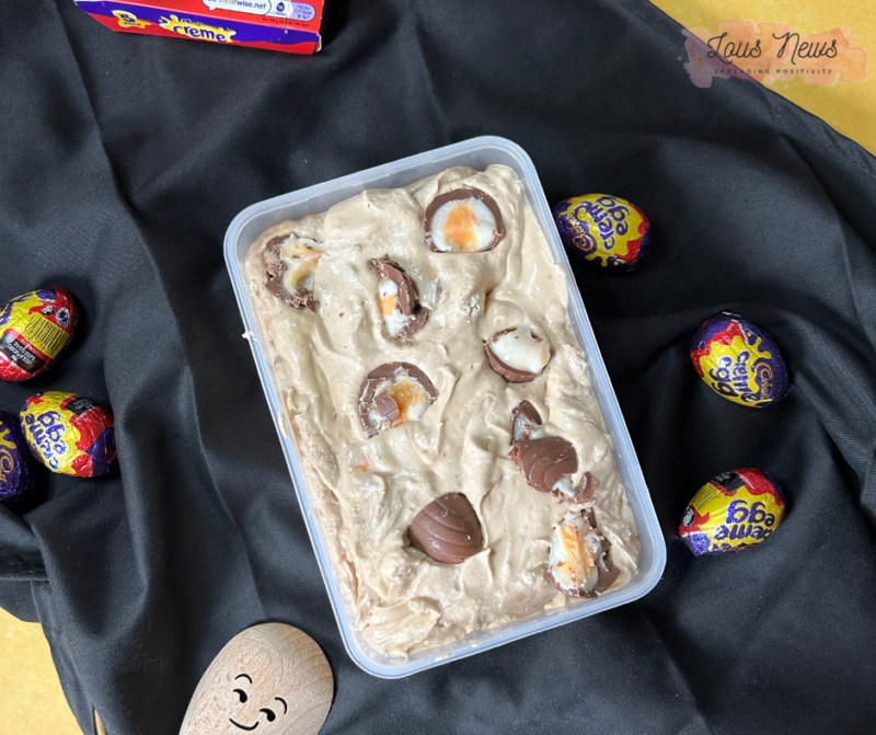 Super Easy Creme Egg Ice Cream Recipe