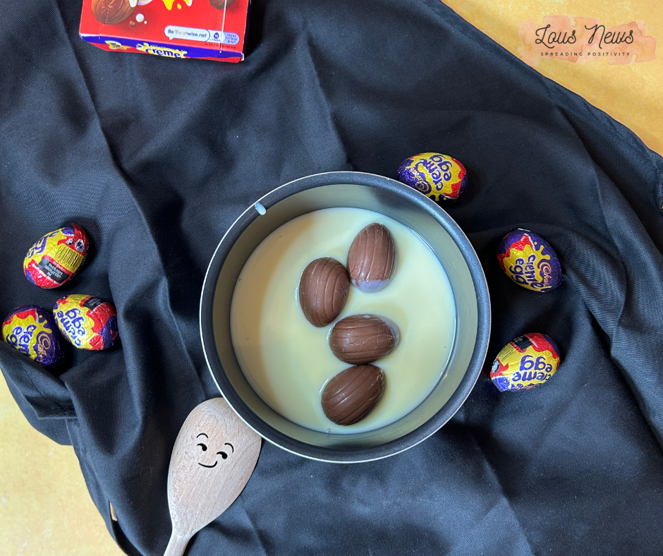 creme egg ice cream melting creme eggs